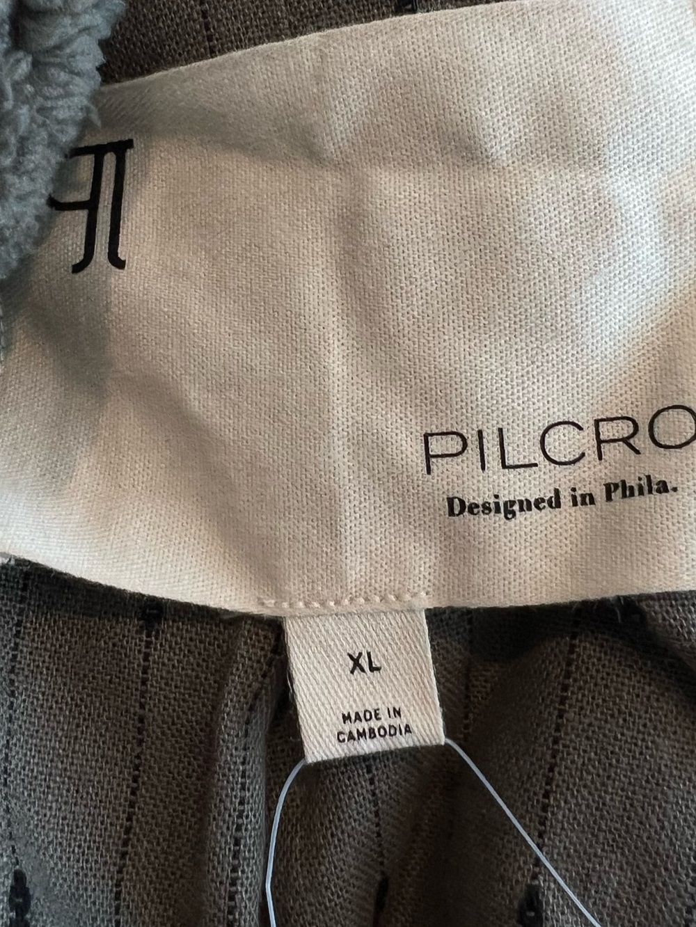 Anthropologie Textured Fuzzy Jacket Pilcro Faux Fur New XL Olive Grey - Picture 13 of 15